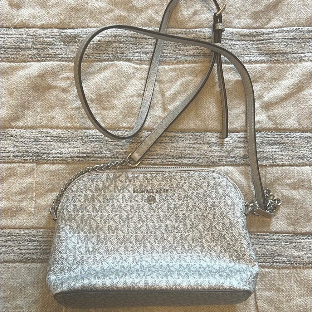 Michael Kors Silver Crossbody Bag